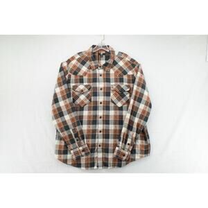 Frye Flannel Shirt Men’s XXL Brown Plaid Long Sleeve Classic Outdoors Cozy